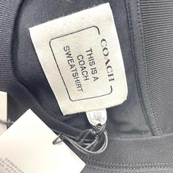 Coach Black Crew Neck Sweater - Picture 7 of 8